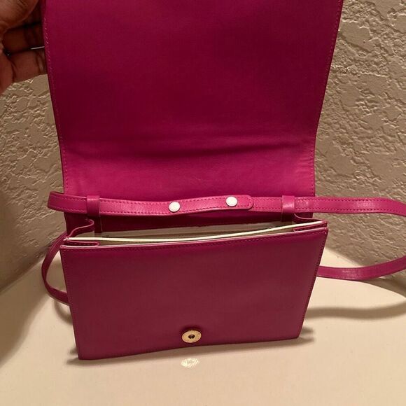 Valentino Garavani Black & White Polka Dot Crossbody Bag Purse Pink Trim Preppy - Picture 3 of 13